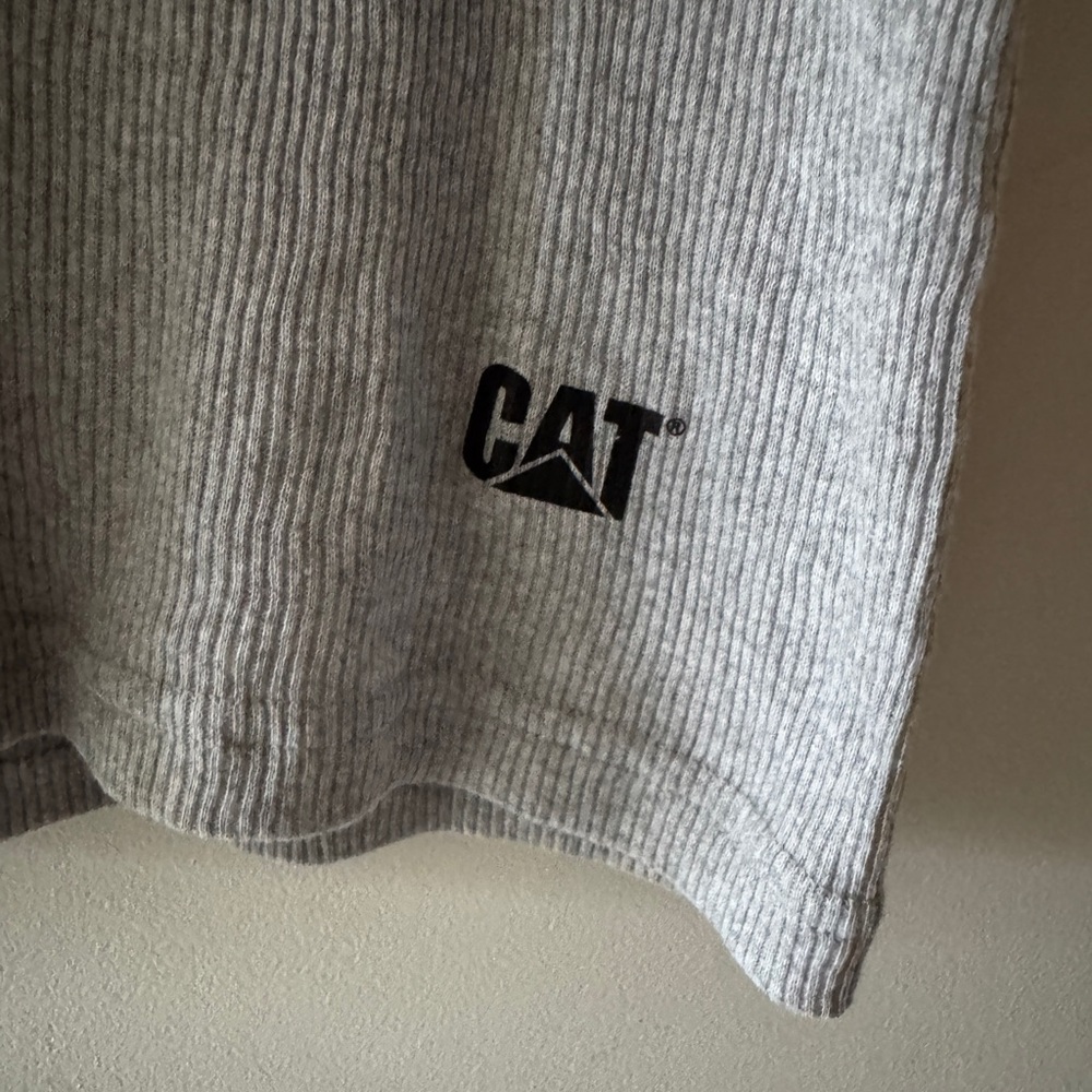 CAT Caterpillar Gray Ribbed Tank‎ Muscle Top - Picture 4 of 5